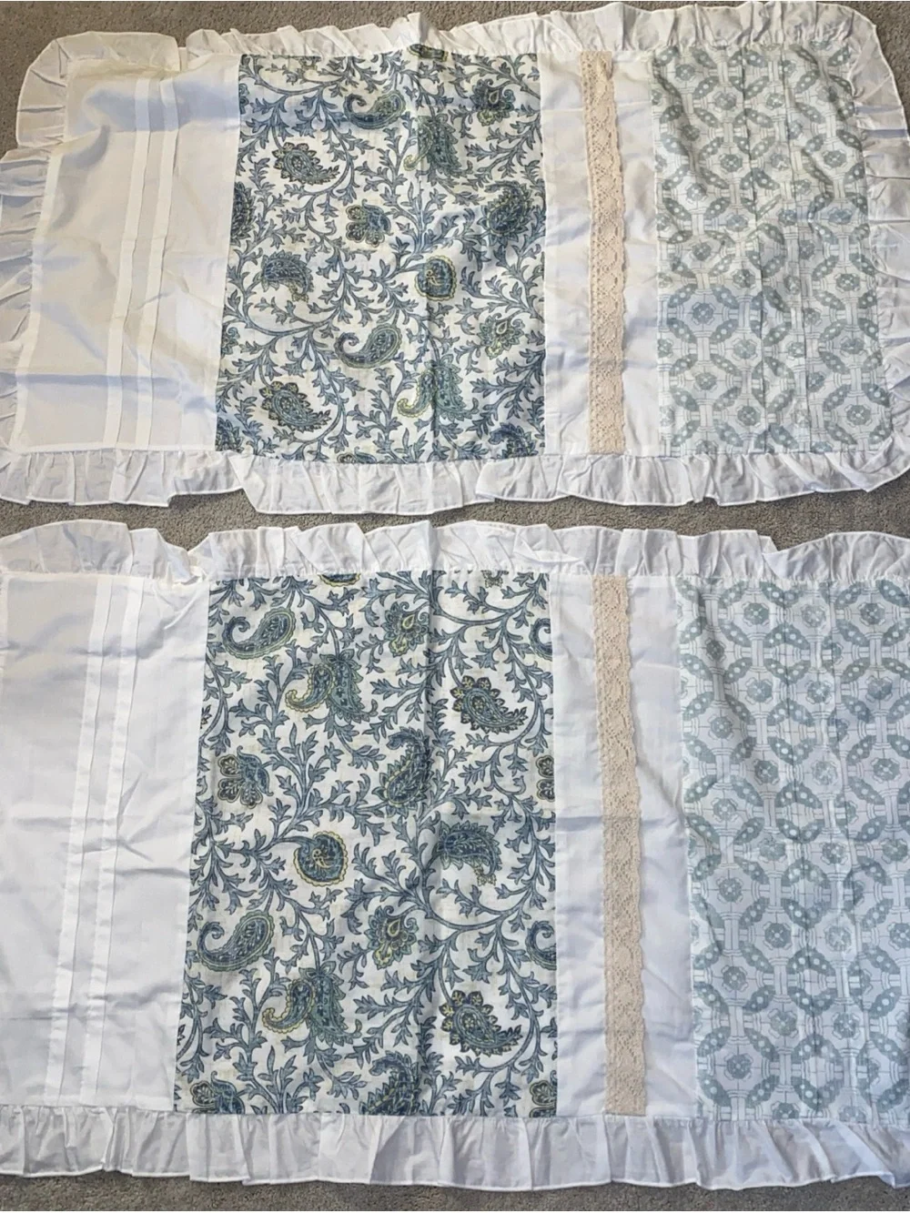 Madison Park Paisley Cottage Chic King Size Pillow Sham Set Of 2 NWOT